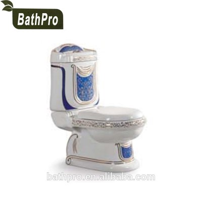 Elegant Human Hotel Ceramic Material Washdown Two Piece Toilet