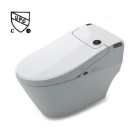 foshan Bathroom wc UPC ceramic automatic operation siphon flush floor mounted round smart toilet  intelligent with sensor