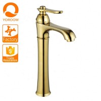 Premium quality gold surface treatment hand wash single handle basin mixer