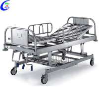 Cheap Stainless Steel 3 Cranks Manual Hospital Bed, Hospital Equipment Bed