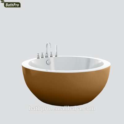 Hot Sale Round Shape Soaking Small Tub Free Standing Acrylic Bathtub