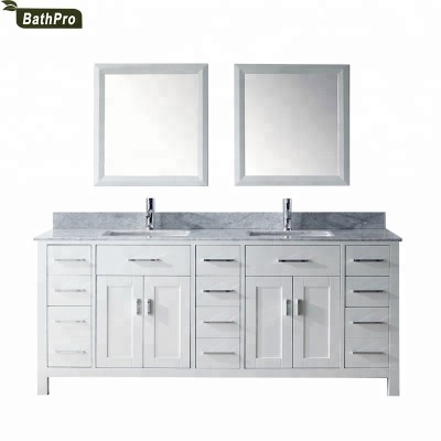 CARB Reach 72 inch Modern Style Solid Wood Bathroom Vanity Cabinet with Double Sink