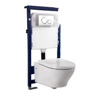 Germany Design!! Bravat wall hung concealed cistern  C2728W toilet wall