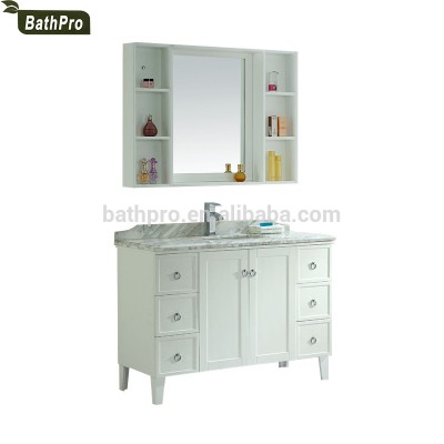 Cheap price American classic style solid wood 48 inch bathroom cabinets