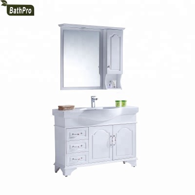 Modern style bathroom furniture set 900 solid wood bathroom cabinet with basin