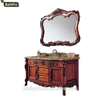 European style elegant bathroom furniture single sink home hardware bathroom vanities