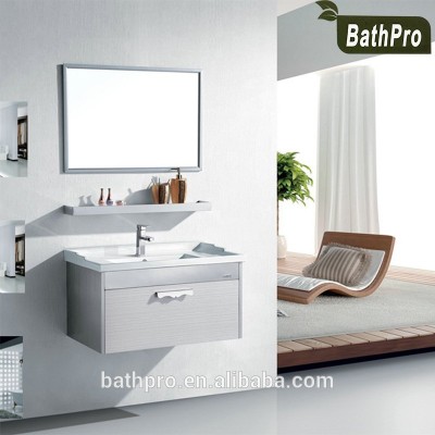 Single sink design 304 stainless steel bathroom cabinets made in China