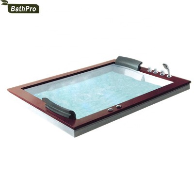 Underground Type 180cm Bath Tub Whirlpool Massage Acrylic Bathtub with LED light