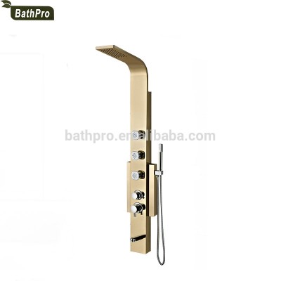 New design gold plate polish Dubai shower screen (K6004)