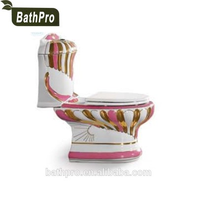 Ceramic Human Use Two Piece Eco-friendly Feature Washdown Toilet