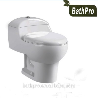 Floor mounted type dual flush 3/6L WC siphonic ceramic one piece toilet